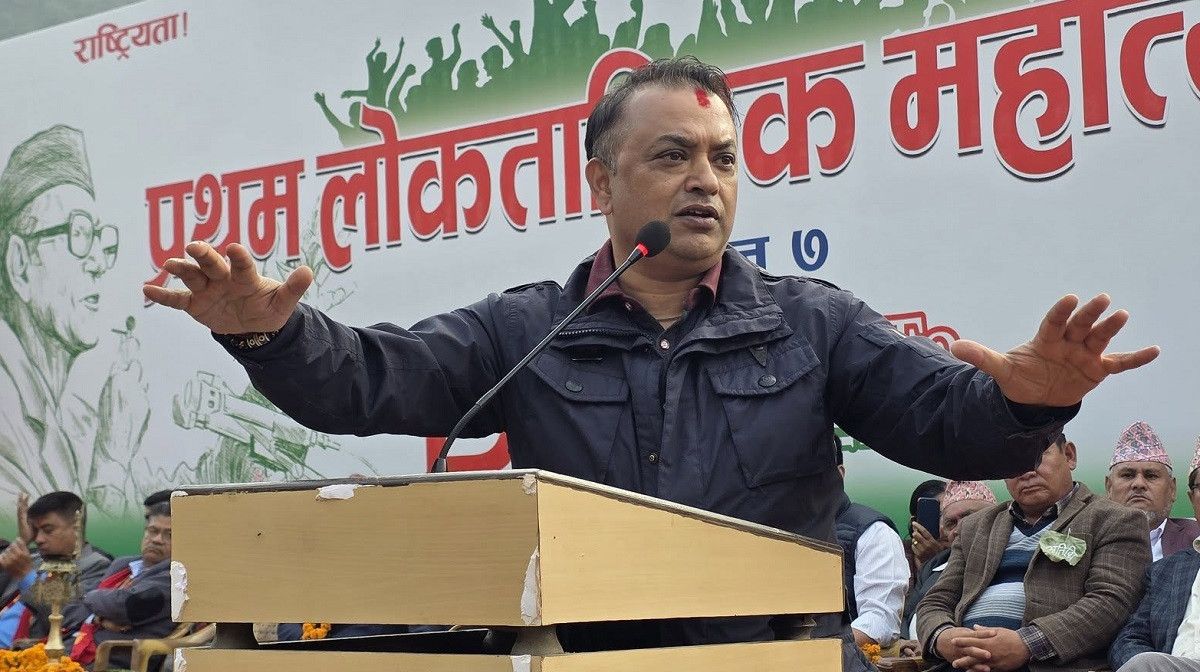 महामन्त्री थापाले भने- हिजो बेलुकीसम्म सरकार नटिक्लाजस्तो थियो, आज बिहानदेखि टिक्ने भयो