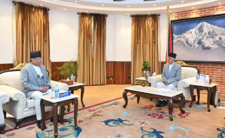 राष्ट्रपति पौडेल र प्रचण्डबीच शीतलनिवासमा भेटवार्ता