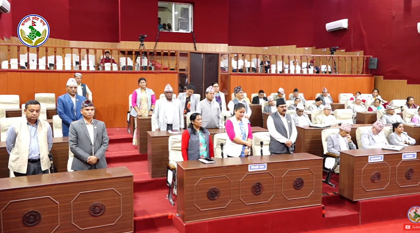 कर्णालीमा प्रतिपक्ष दलले गरे सभा अवरुद्ध