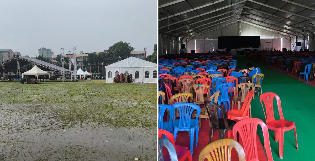 वर्षाका कारण कांग्रेसको बन्दसत्र प्रभावित